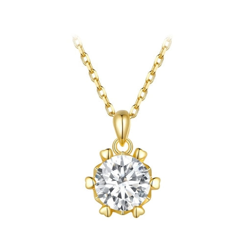 925 Sterling Silver Pendant Necklace | Moissanite Pendant Necklace -