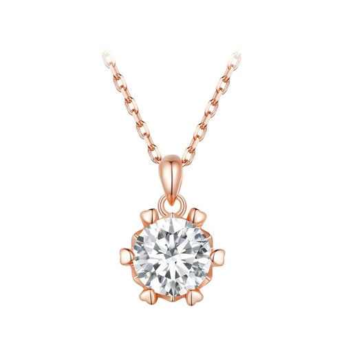 925 Sterling Silver Pendant Necklace | Moissanite Pendant Necklace -