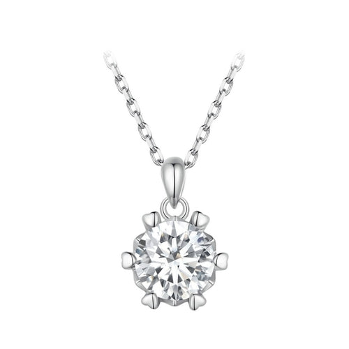 925 Sterling Silver Pendant Necklace | Moissanite Pendant Necklace -