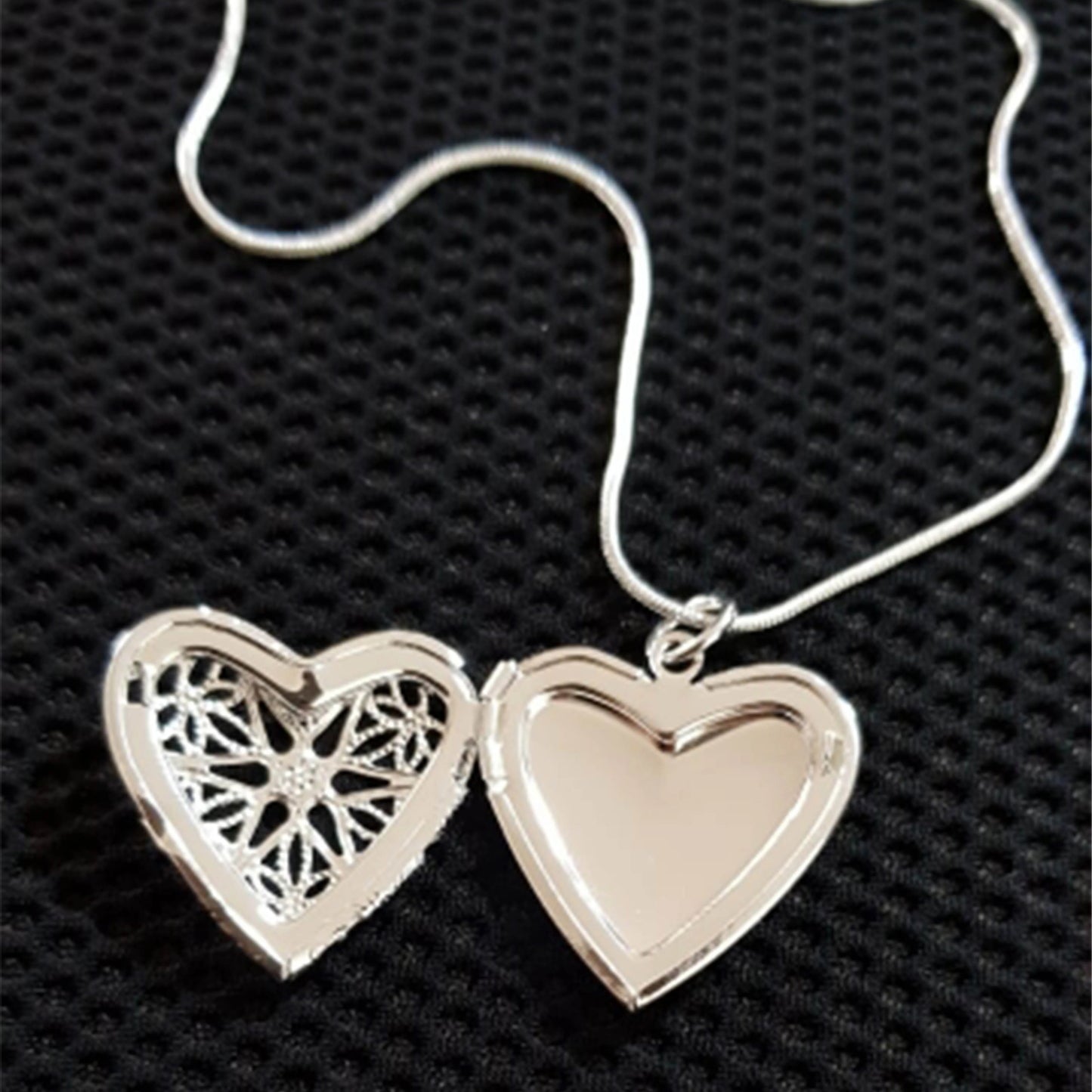 DOTEFFIL 925 Sterling Silver Photo Frame Pendant Necklace 18/20/22/24