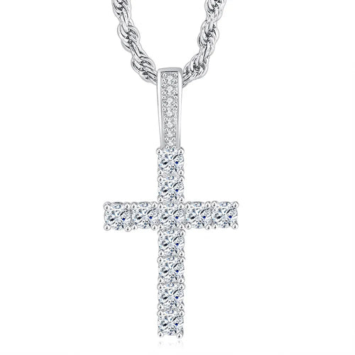 Hiphop Cross Pendant Necklace For Women Jewelry Female Statement Men