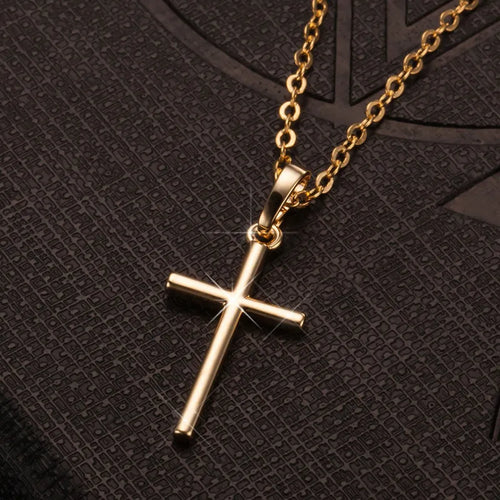 Fashion Female Cross Pendants dropshipping Gold Black Color Crystal