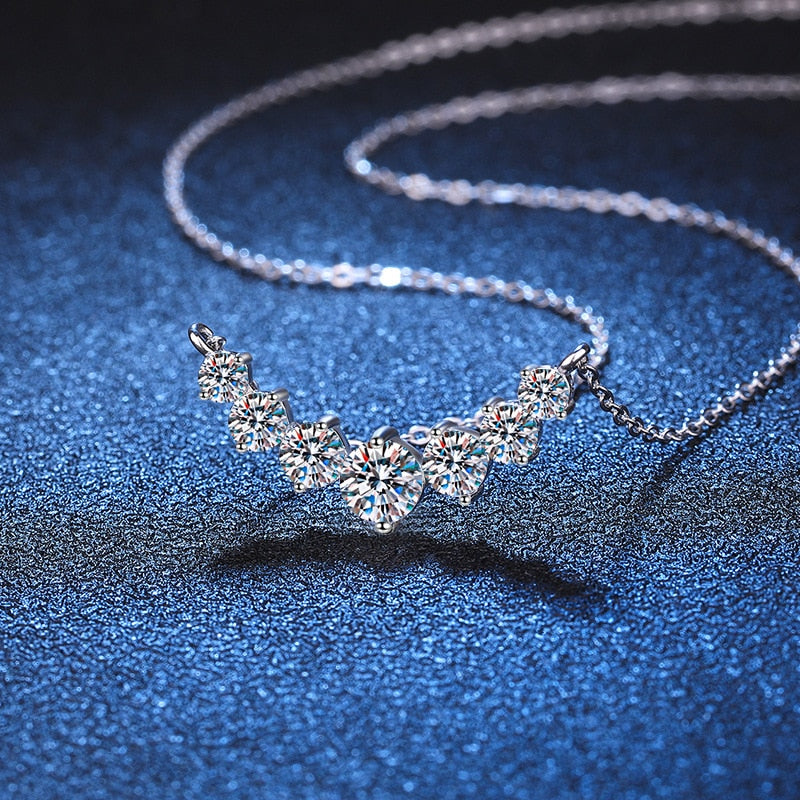 K.nobspin Moissanite Necklace For Woman Wedding Fine Jewely With