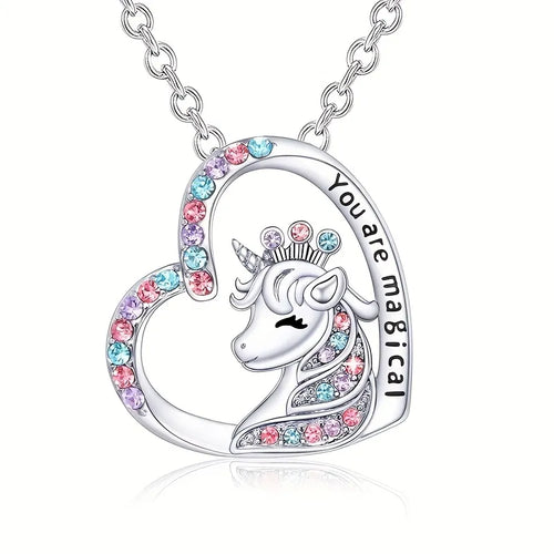 Gorgeous Unicorn Jewelry Set Cute Cartoon Style Unicorn Necklace