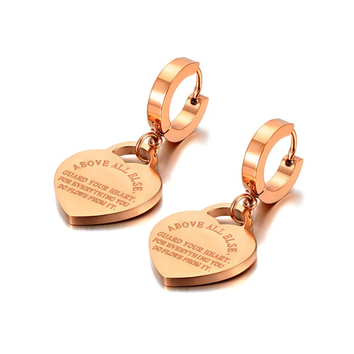 Titanium Stainless Steel Heart Charm Pendant Necklaces Jewelry Classic