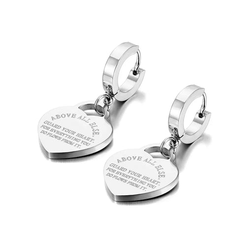 Titanium Stainless Steel Heart Charm Pendant Necklaces Jewelry Classic