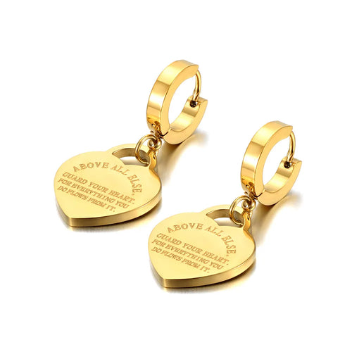 Titanium Stainless Steel Heart Charm Pendant Necklaces Jewelry Classic