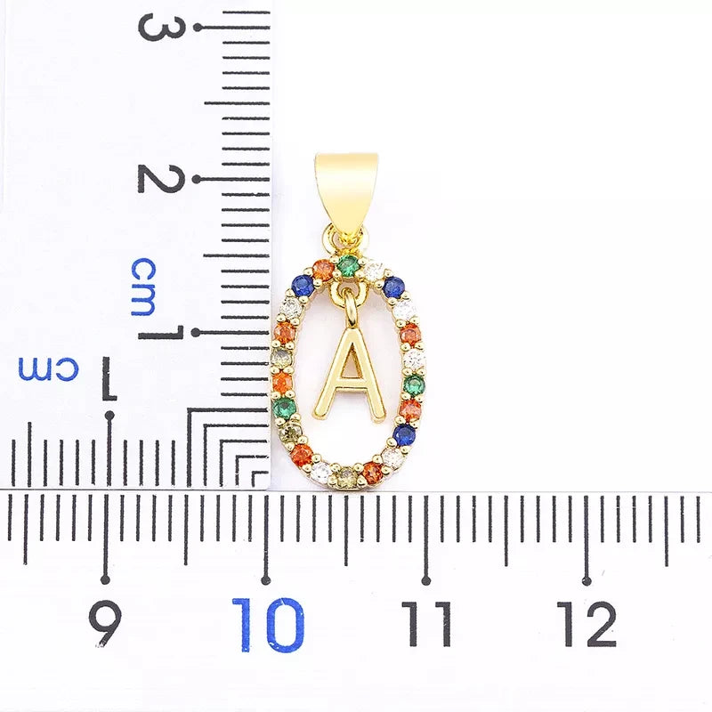 26 English Letters Pendant Necklace Zircon Fashion A - Z Initial M S C
