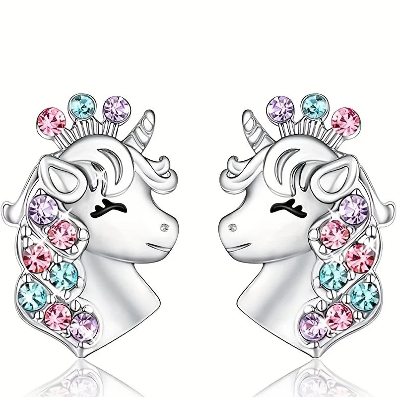 Gorgeous Unicorn Jewelry Set Cute Cartoon Style Unicorn Necklace