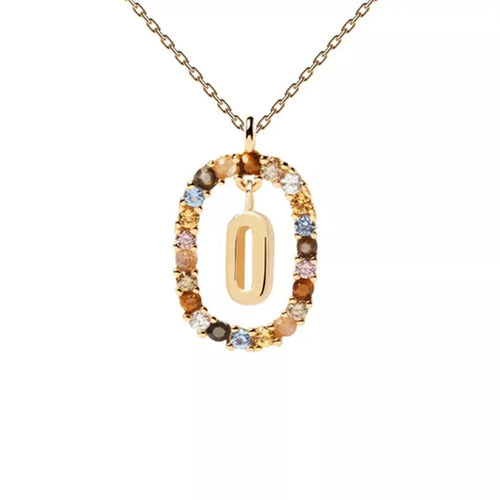 26 English Letters Pendant Necklace Zircon Fashion A - Z Initial M S C