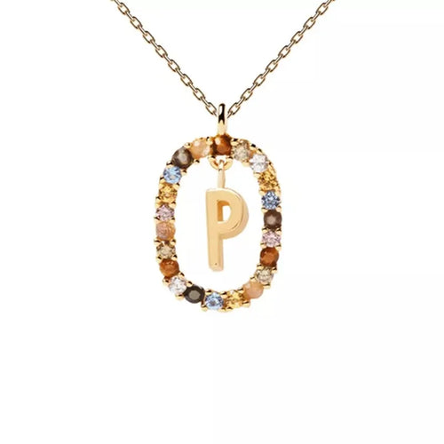 26 English Letters Pendant Necklace Zircon Fashion A - Z Initial M S C